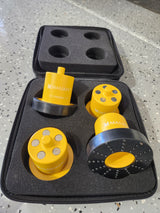 No. 1 Selling Magnetic Jack Puck Kit for Rivian R1T & R1S w/Zippered Case in Rivian Yellow or Radiant Red - Jack Pucks